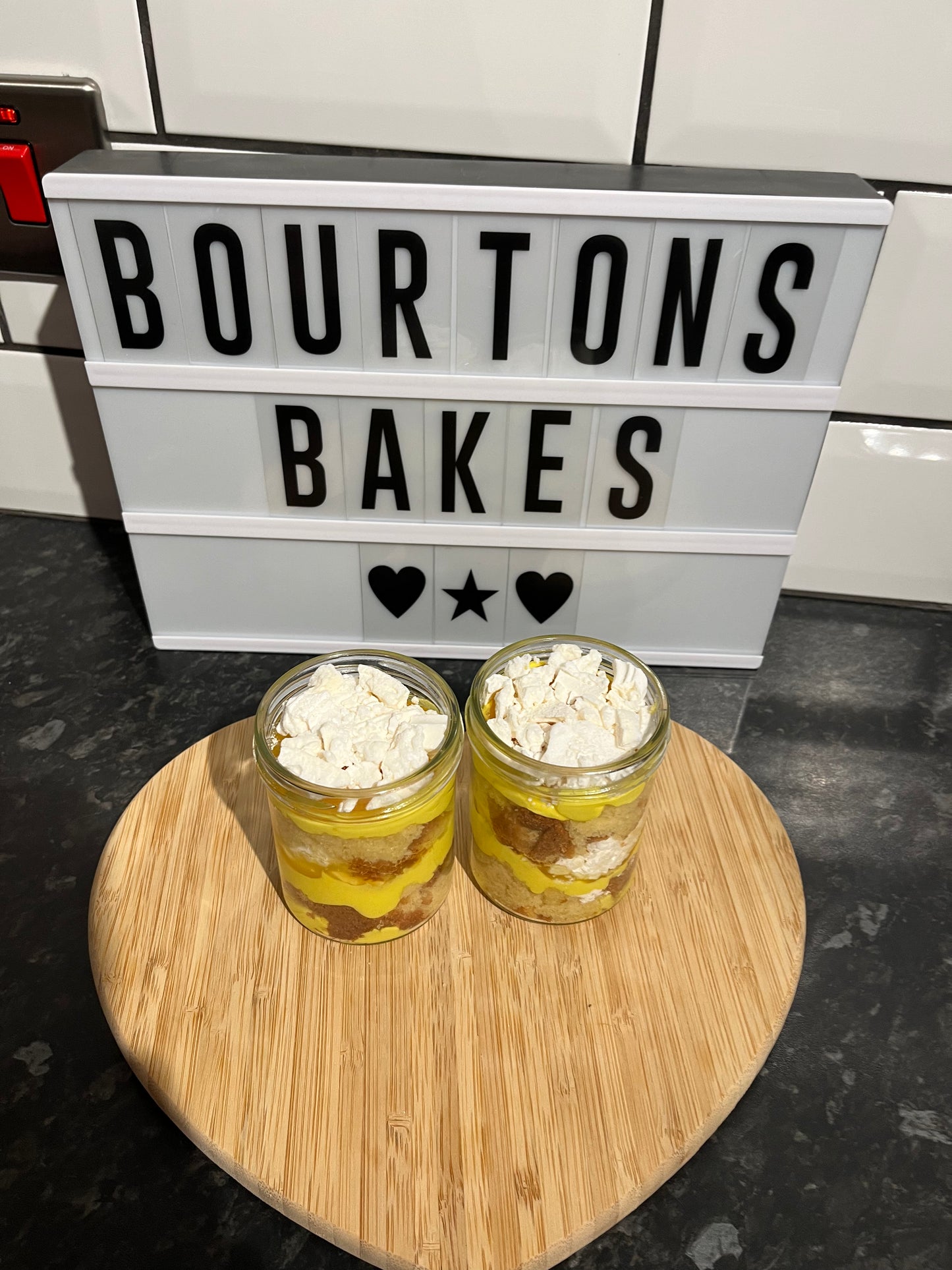 Lemon meringue cake jars x2
