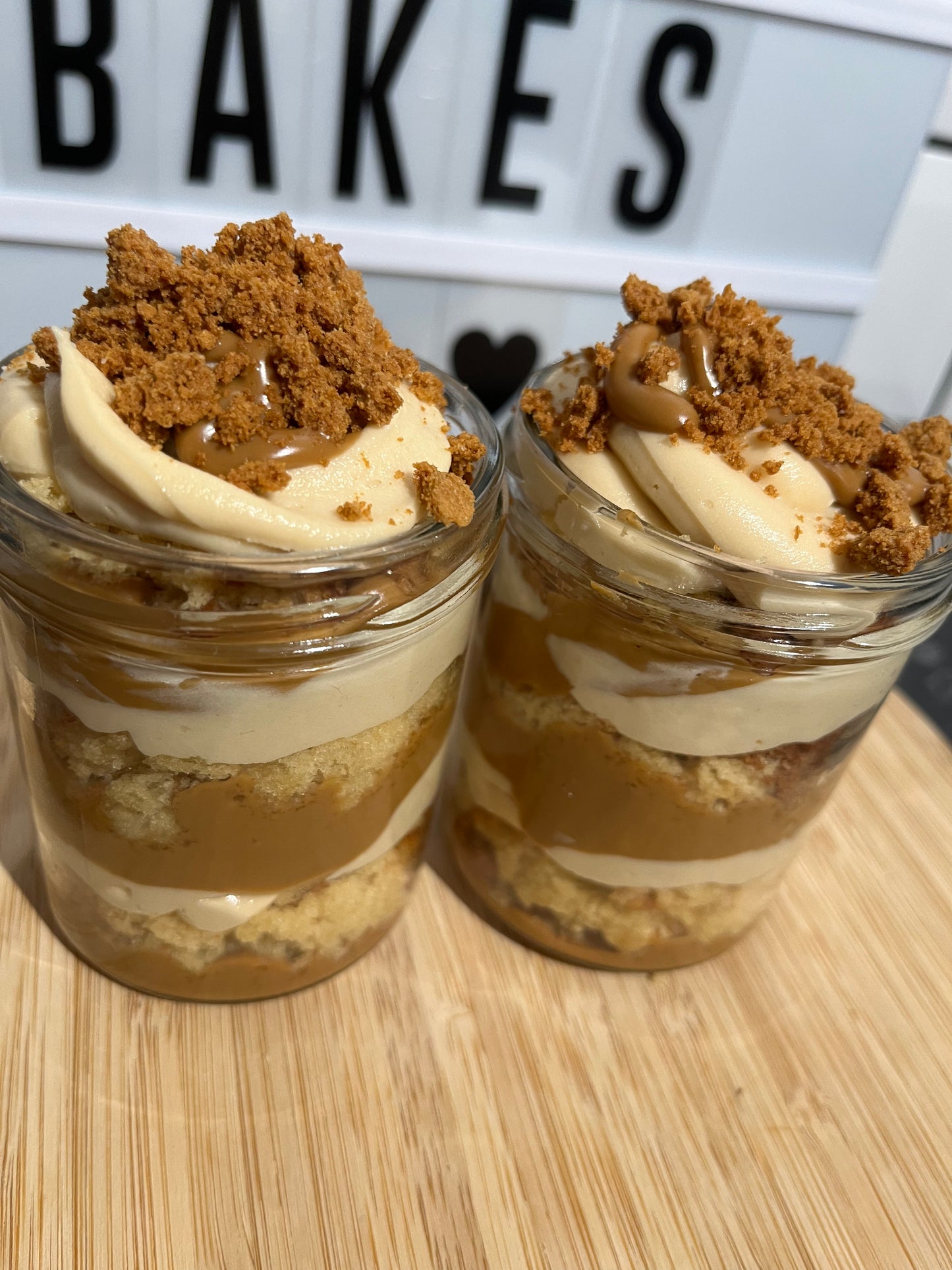 Caramelised Biscuit Cake jars x2