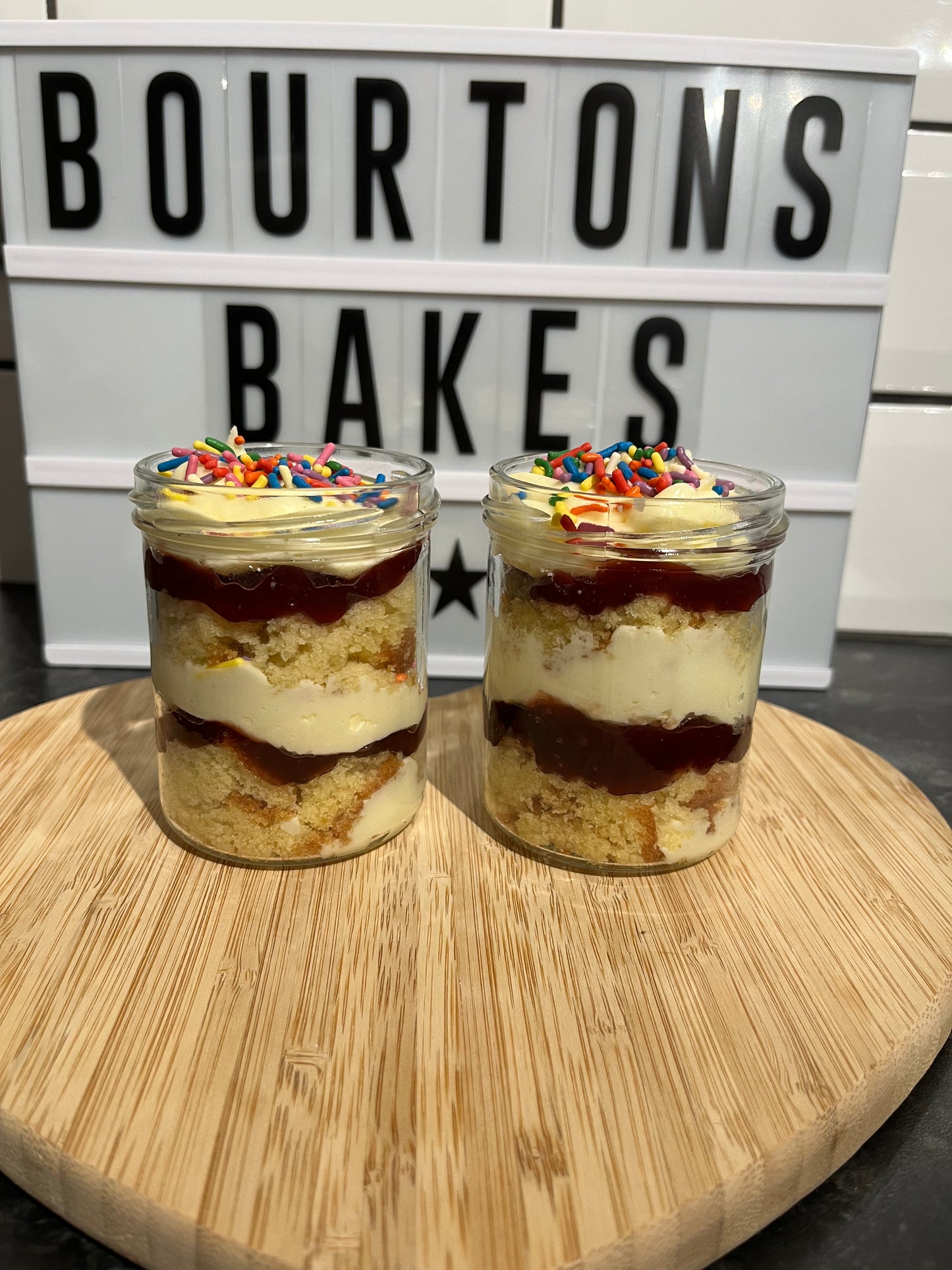 Birthday Cake, Cake jars x2