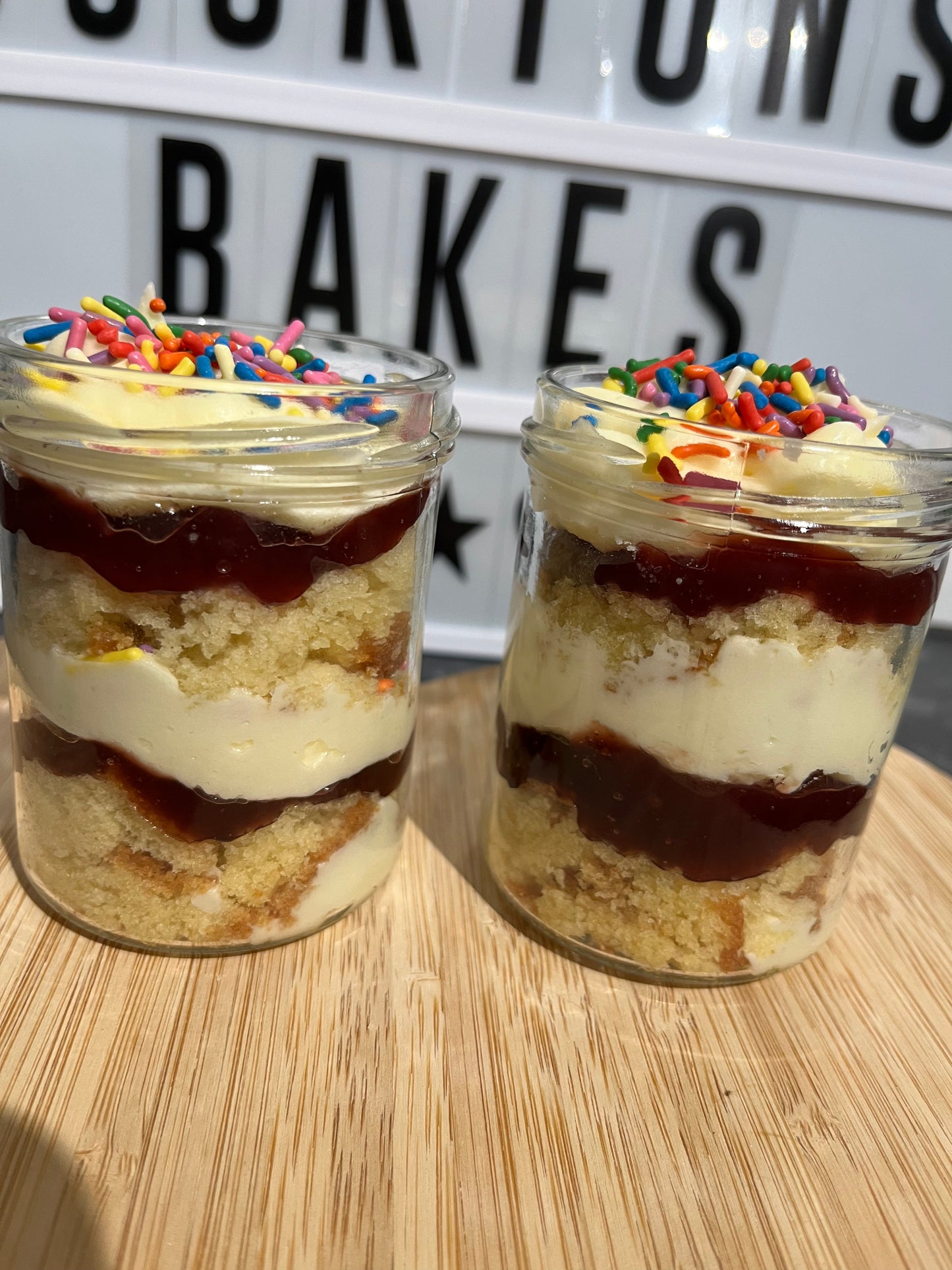 Birthday Cake, Cake jars x2