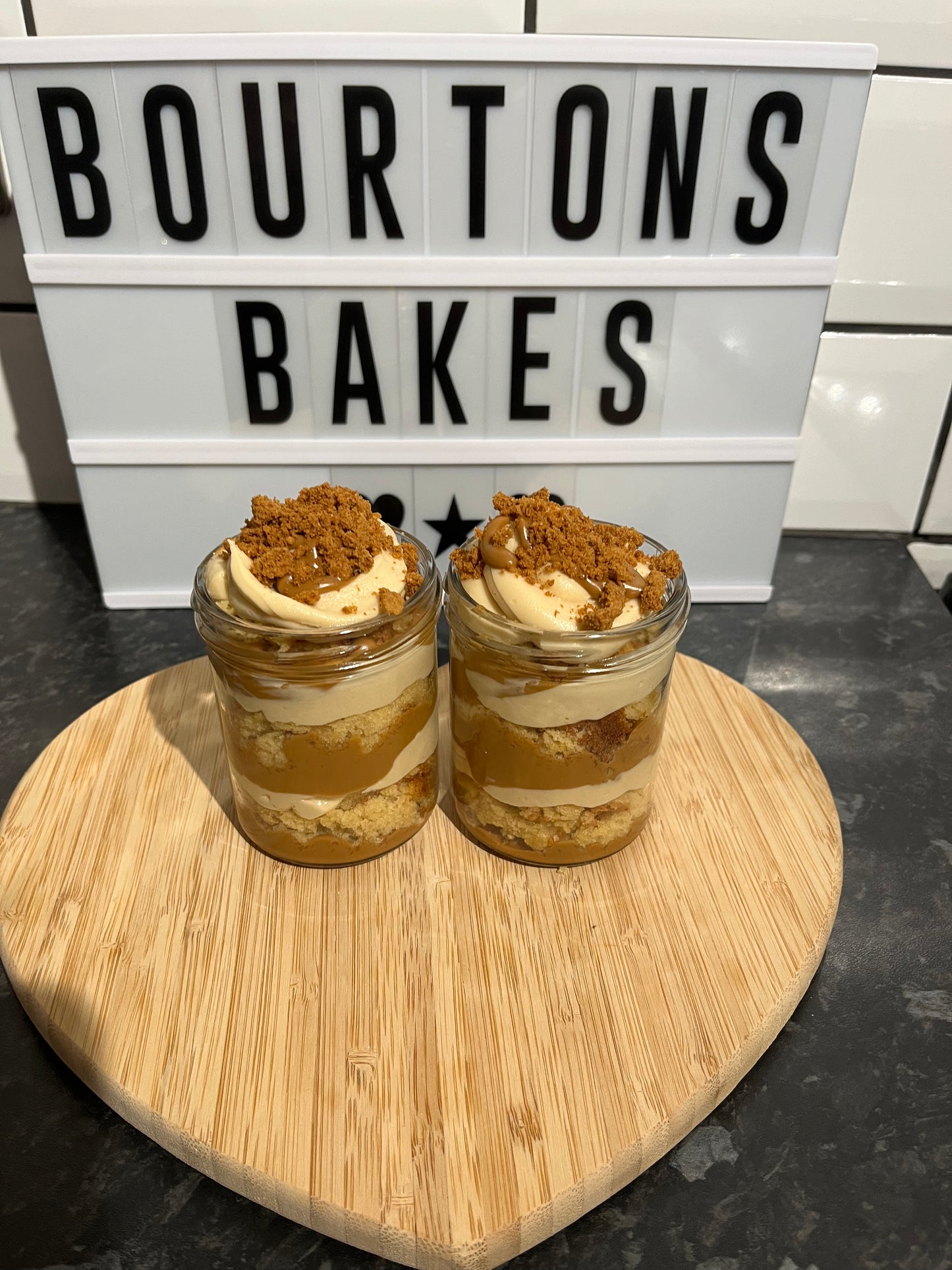 Caramelised Biscuit Cake jars x2