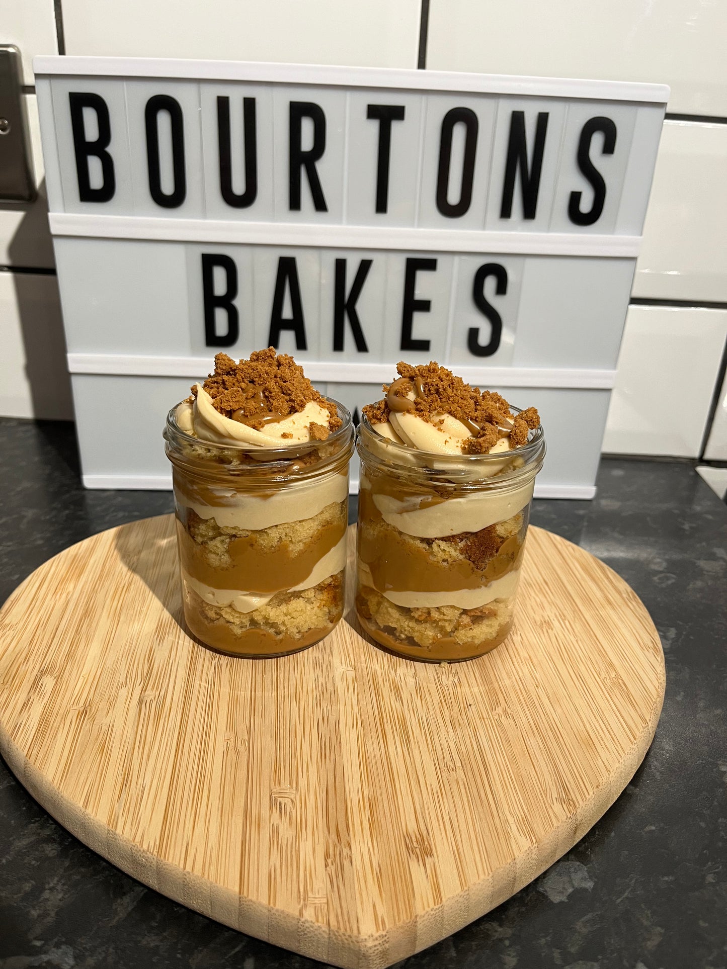 Caramelised Biscuit Cake jars x2