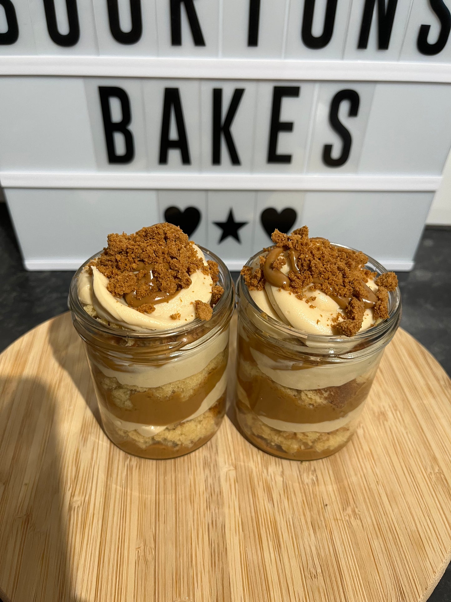 Caramelised Biscuit Cake jars x2