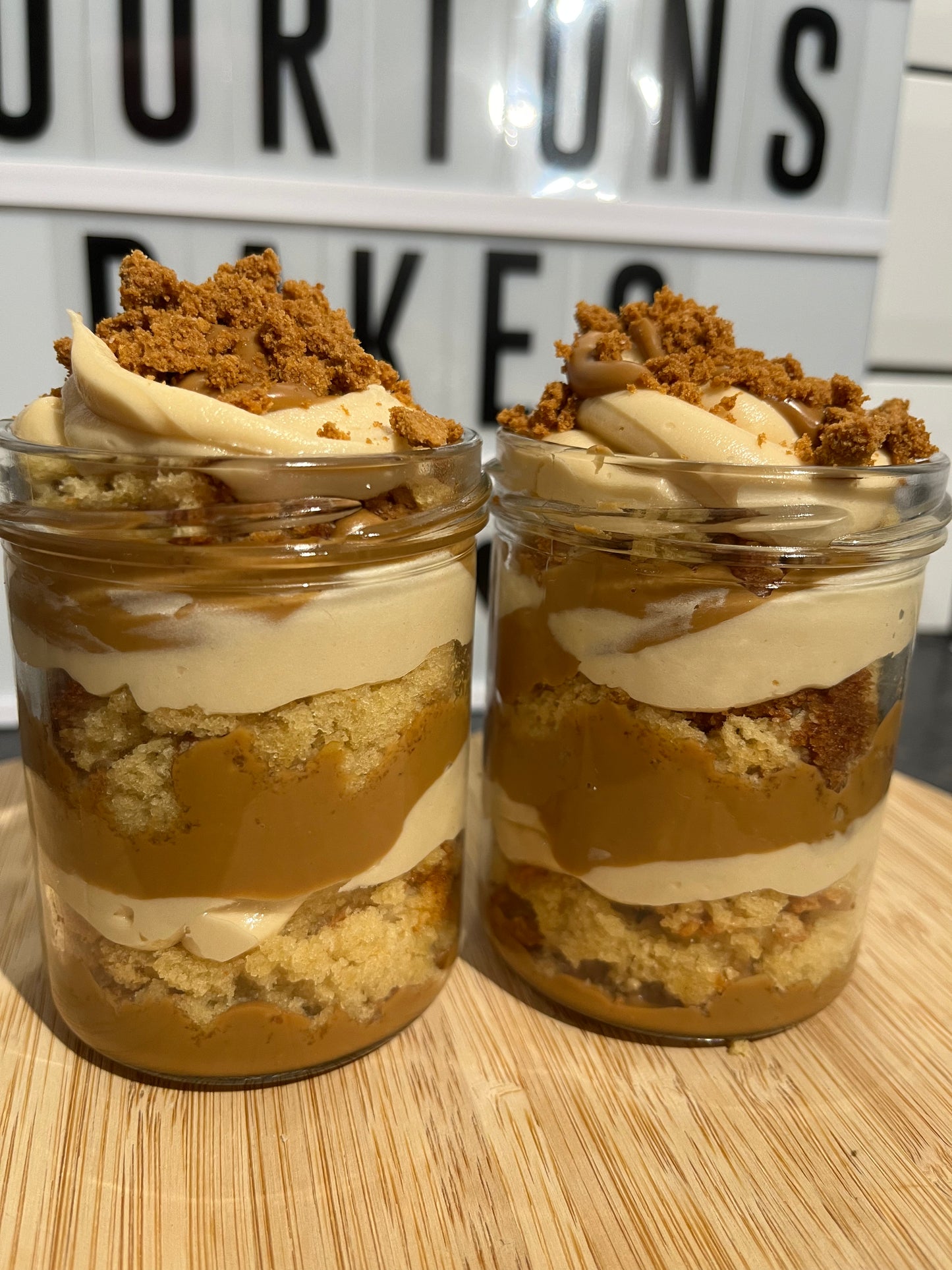 Caramelised Biscuit Cake jars x2